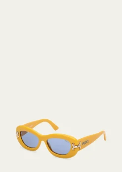 PucciFiligree Acetate Oval Sunglasses