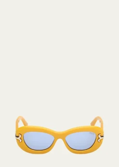 PucciFiligree Acetate Oval Sunglasses