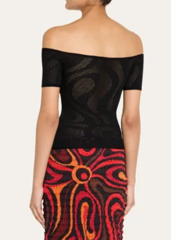 PucciMarmo Jacquard Short-Sleeve Top