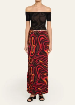 PucciMarmo Jacquard Short-Sleeve Top