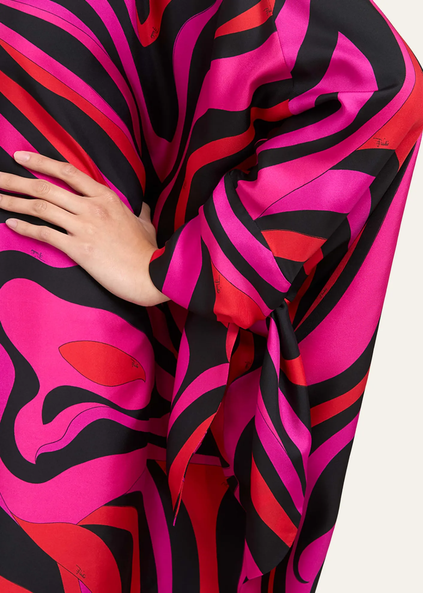 PucciMarmo Silk Twill Mini Caftan Dress