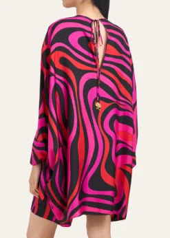 PucciMarmo Silk Twill Mini Caftan Dress
