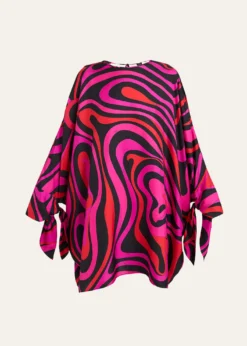 PucciMarmo Silk Twill Mini Caftan Dress