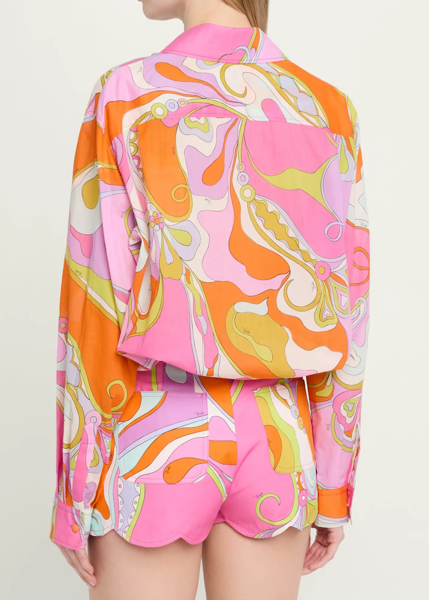 PucciOrchidee Cotton Muslin Button-Down Shirt