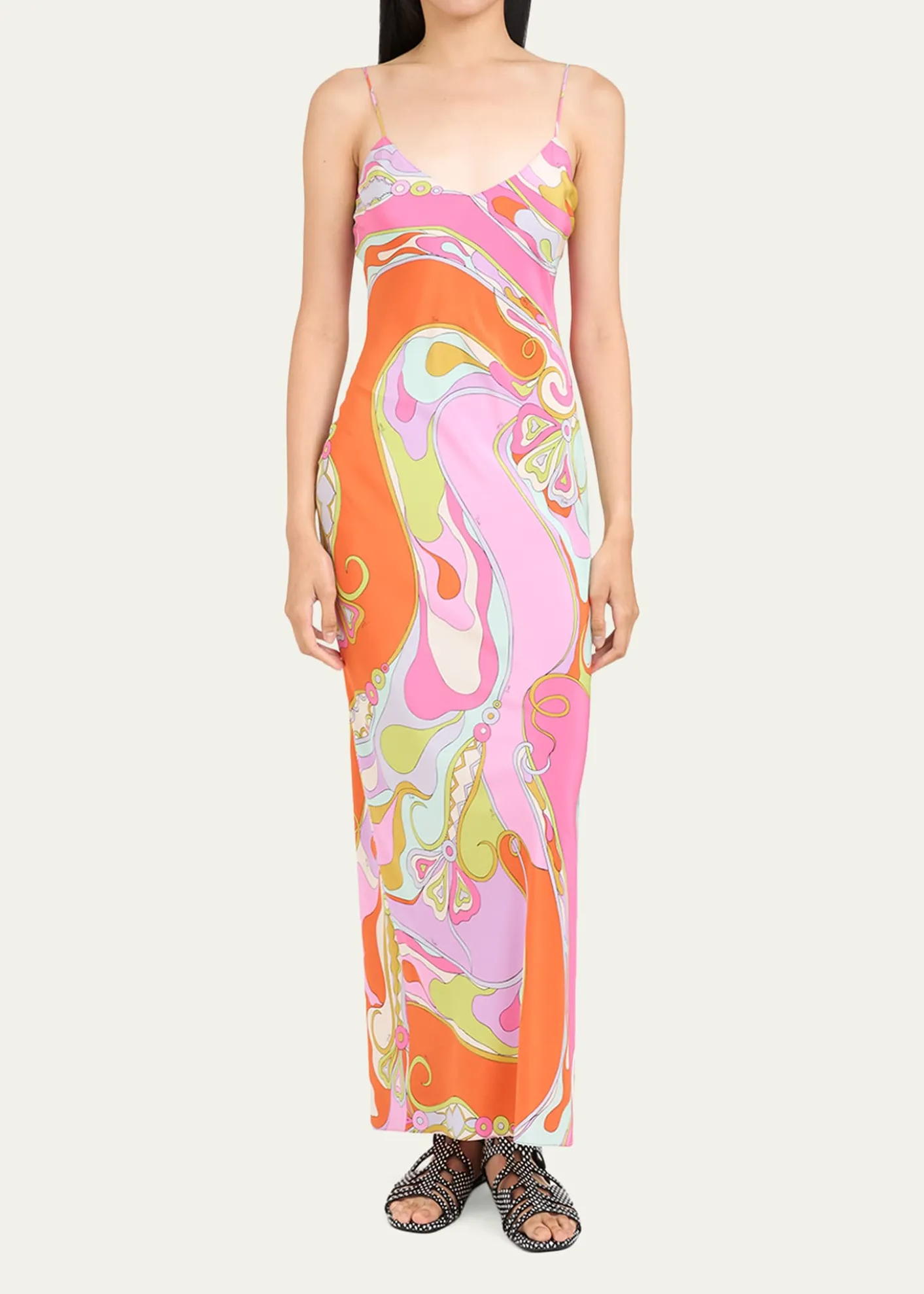 PucciOrchidee Silk Crepe De Chine Maxi Dress
