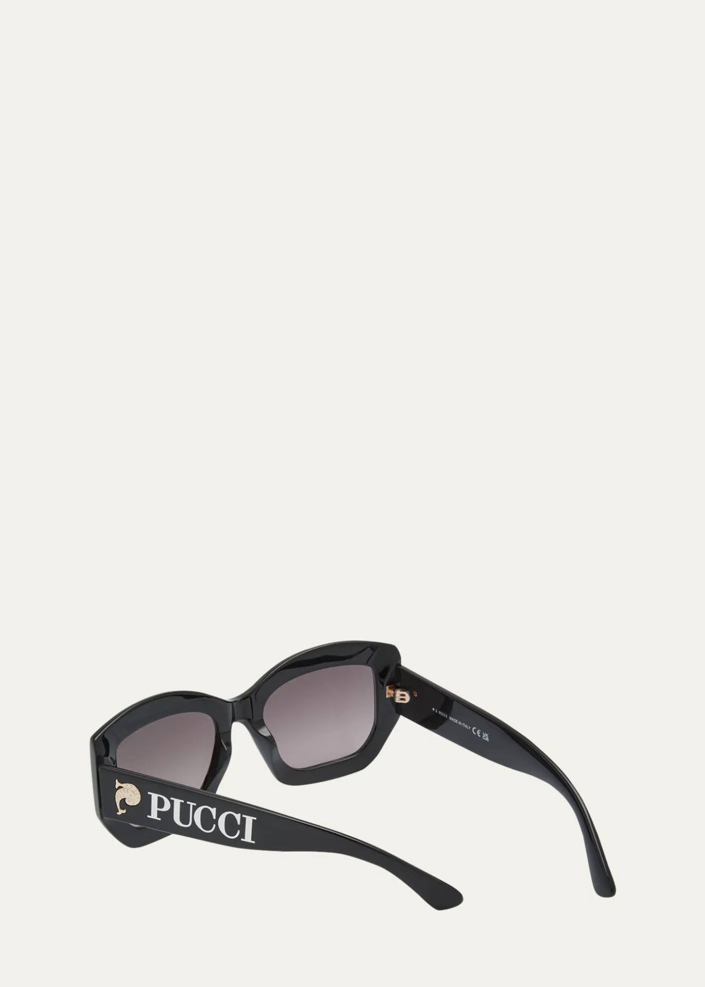 PucciOversized Logo Acetate & Metal Sunglasses