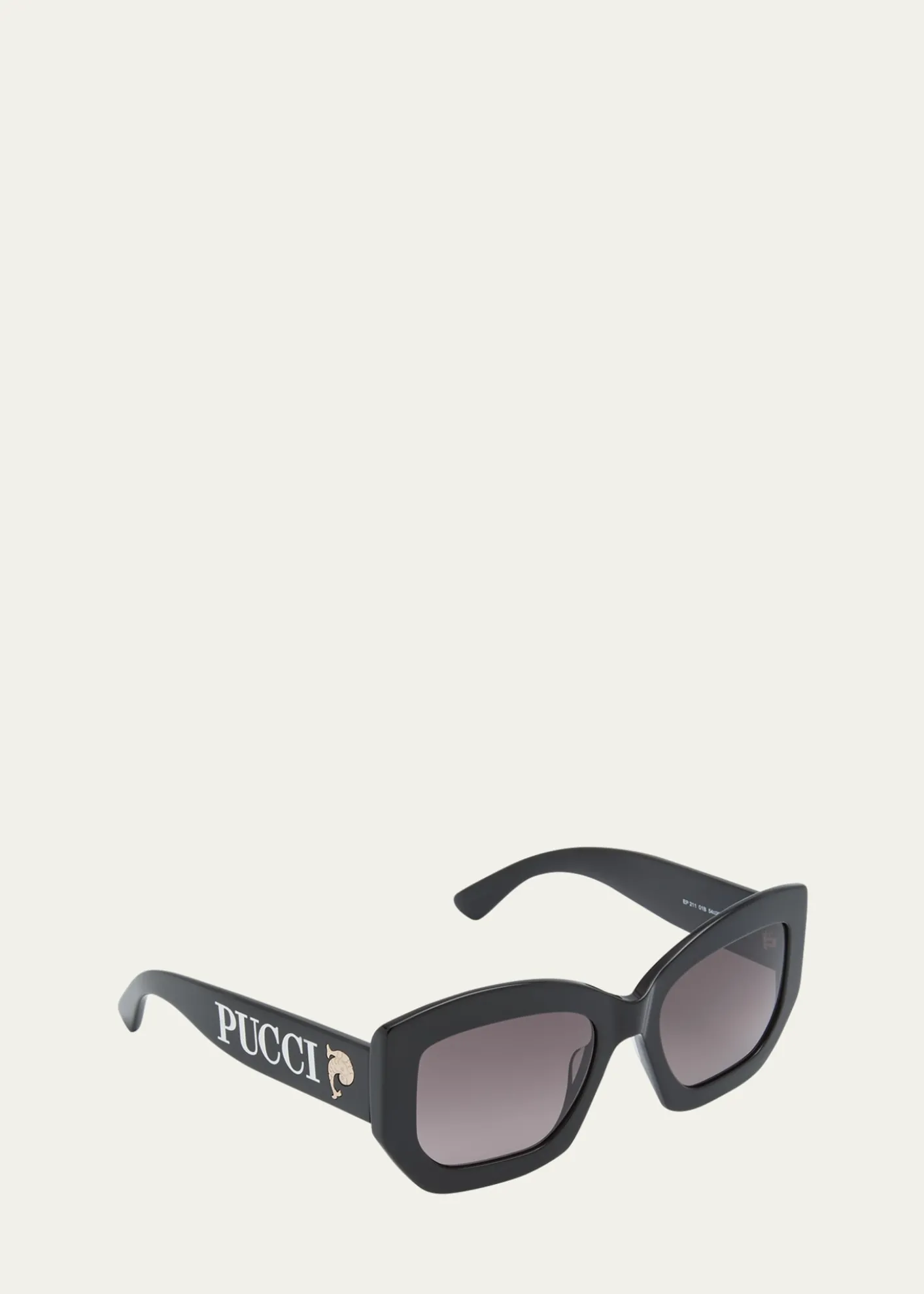PucciOversized Logo Acetate & Metal Sunglasses