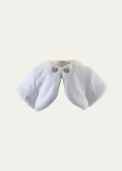 Rachel RileyGirl's Diamante Faux Fur Bolero, Size 2-14