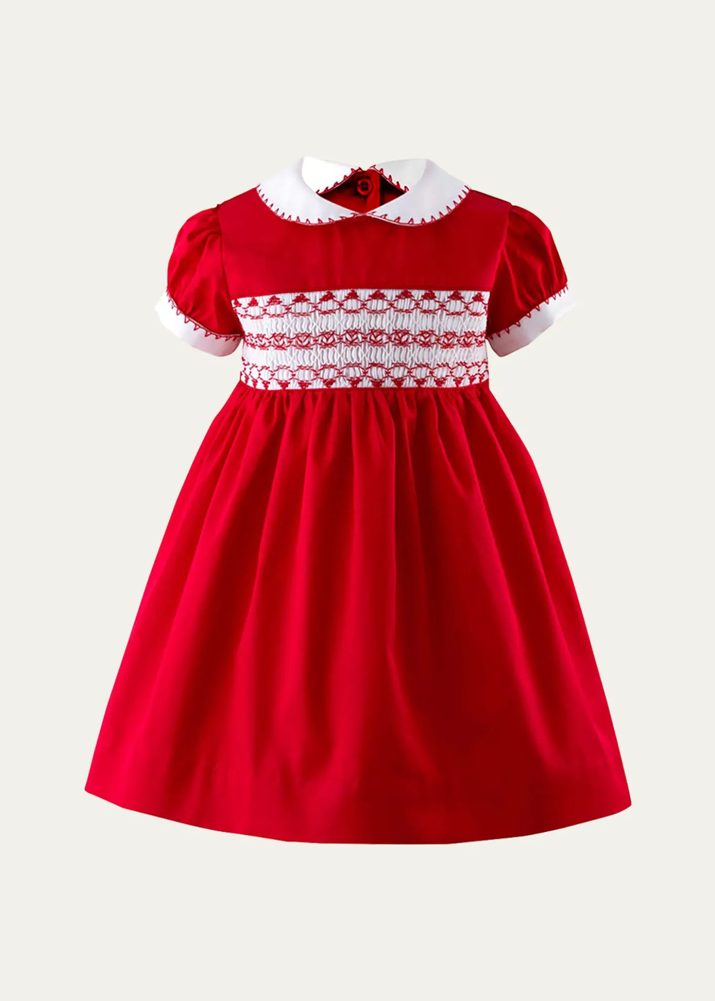 Rachel RileyGirl's Smocked Festive Dress W/ Bloomers, Size 6M-24M