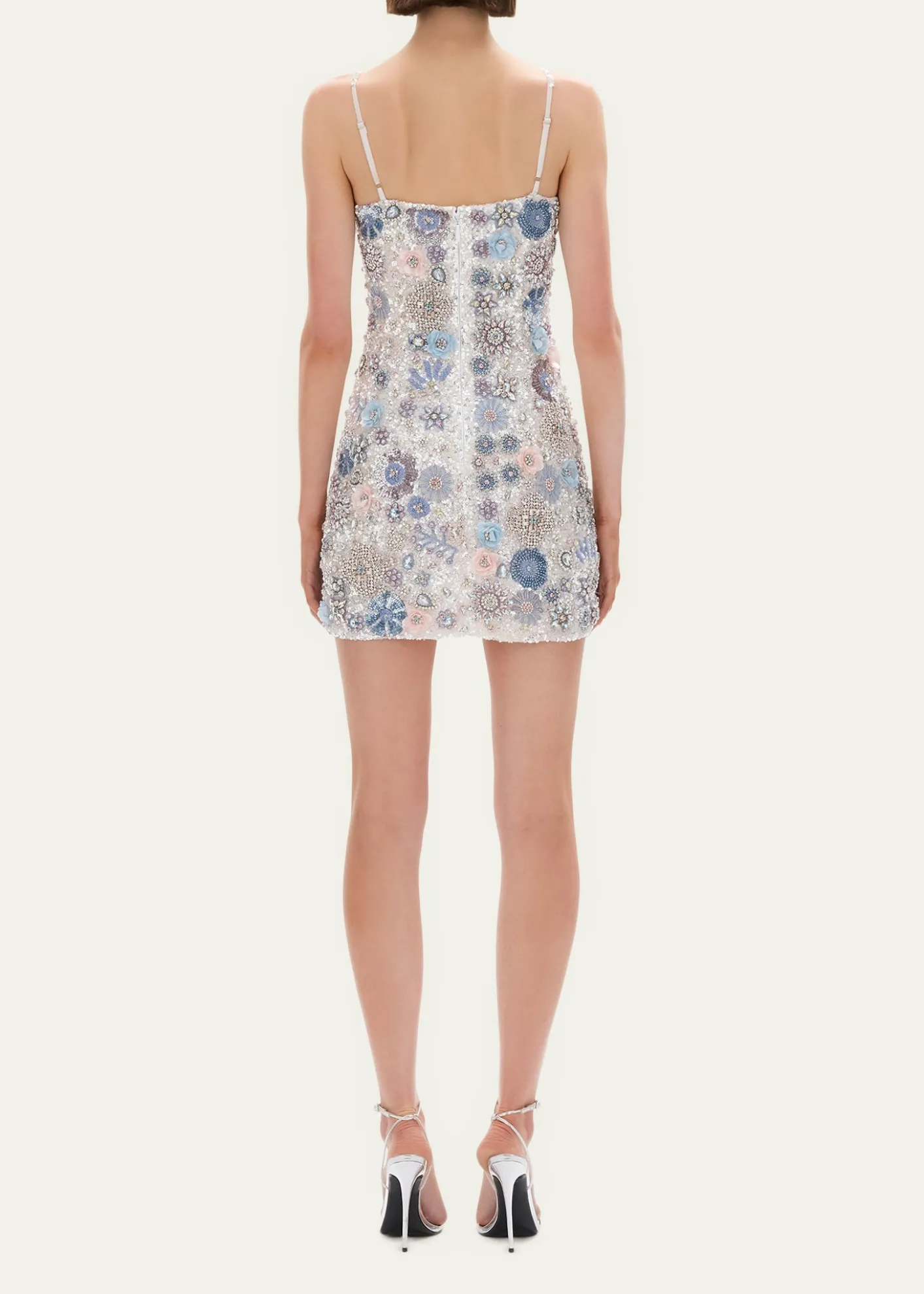 Rachel GilbertFrancesca Beaded Fit & Flare Mini Dress