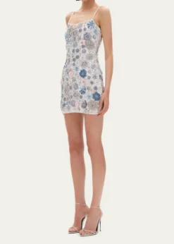 Rachel GilbertFrancesca Beaded Fit & Flare Mini Dress