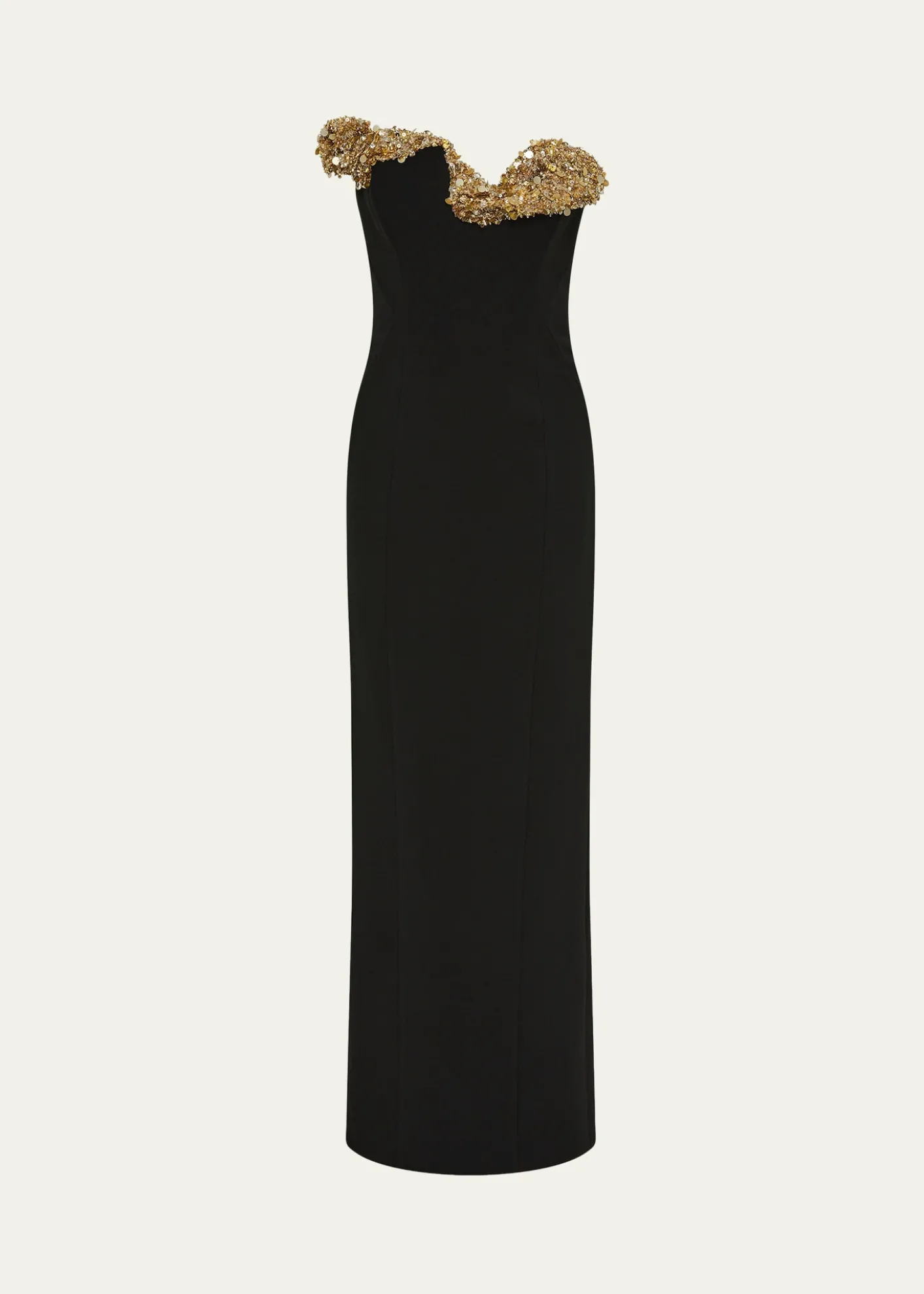 Rachel GilbertLucca Sequin Sculpture Strapless Column Gown