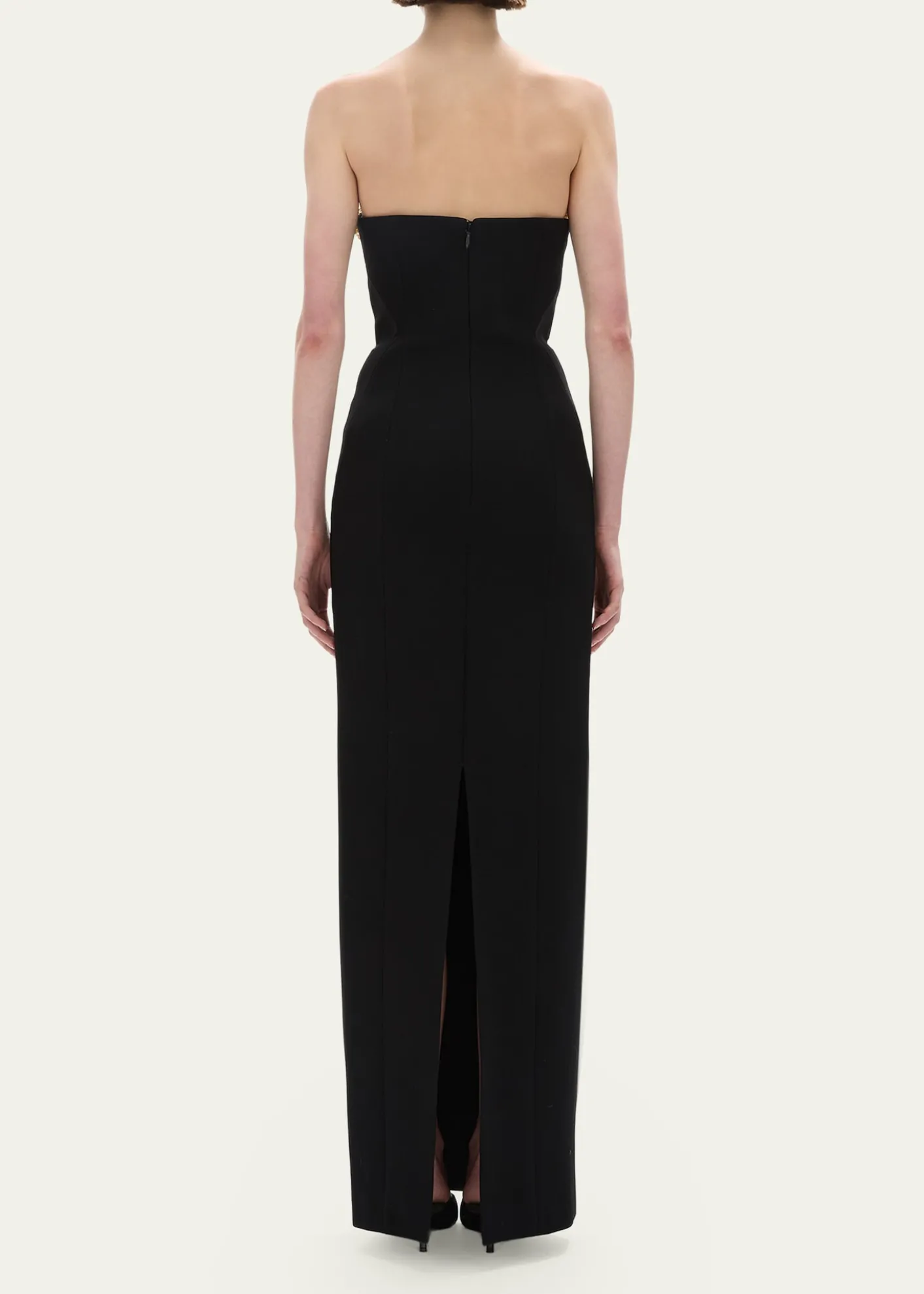 Rachel GilbertLucca Sequin Sculpture Strapless Column Gown