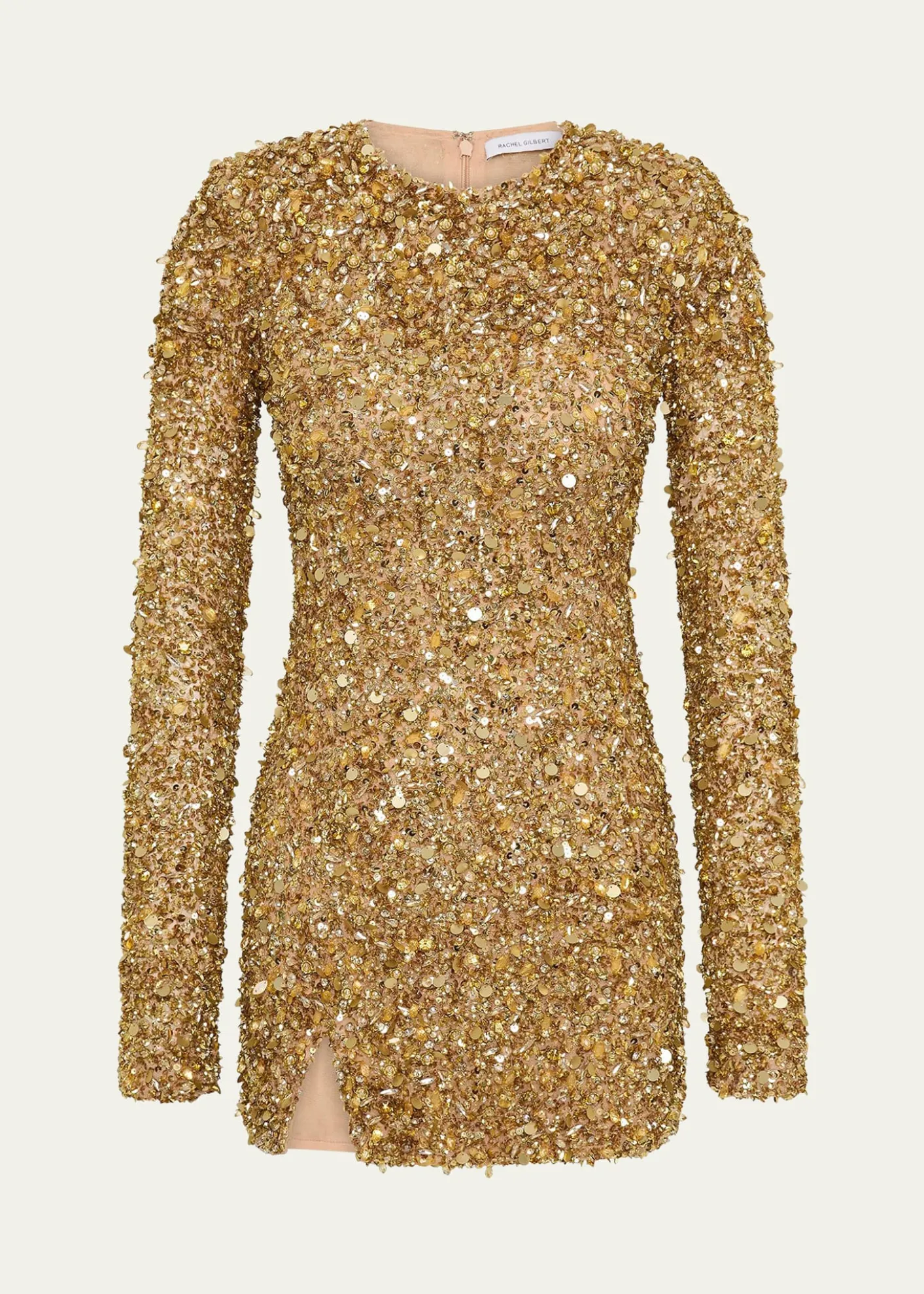 Rachel GilbertPhillipe Embellished Strong-Shoulder Mini Dress