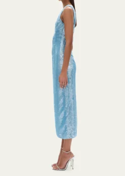 Rachel GilbertTamzin Sequined Sleeveless Column Midi Dress