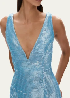 Rachel GilbertTamzin Sequined Sleeveless Column Midi Dress