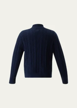 Rachel RileyBoy's Half-Zip Cable-Knit Sweater, Size 2-10
