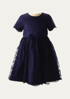 Rachel RileyGirl's Lace Scalloped Party Dress, Size 2-14
