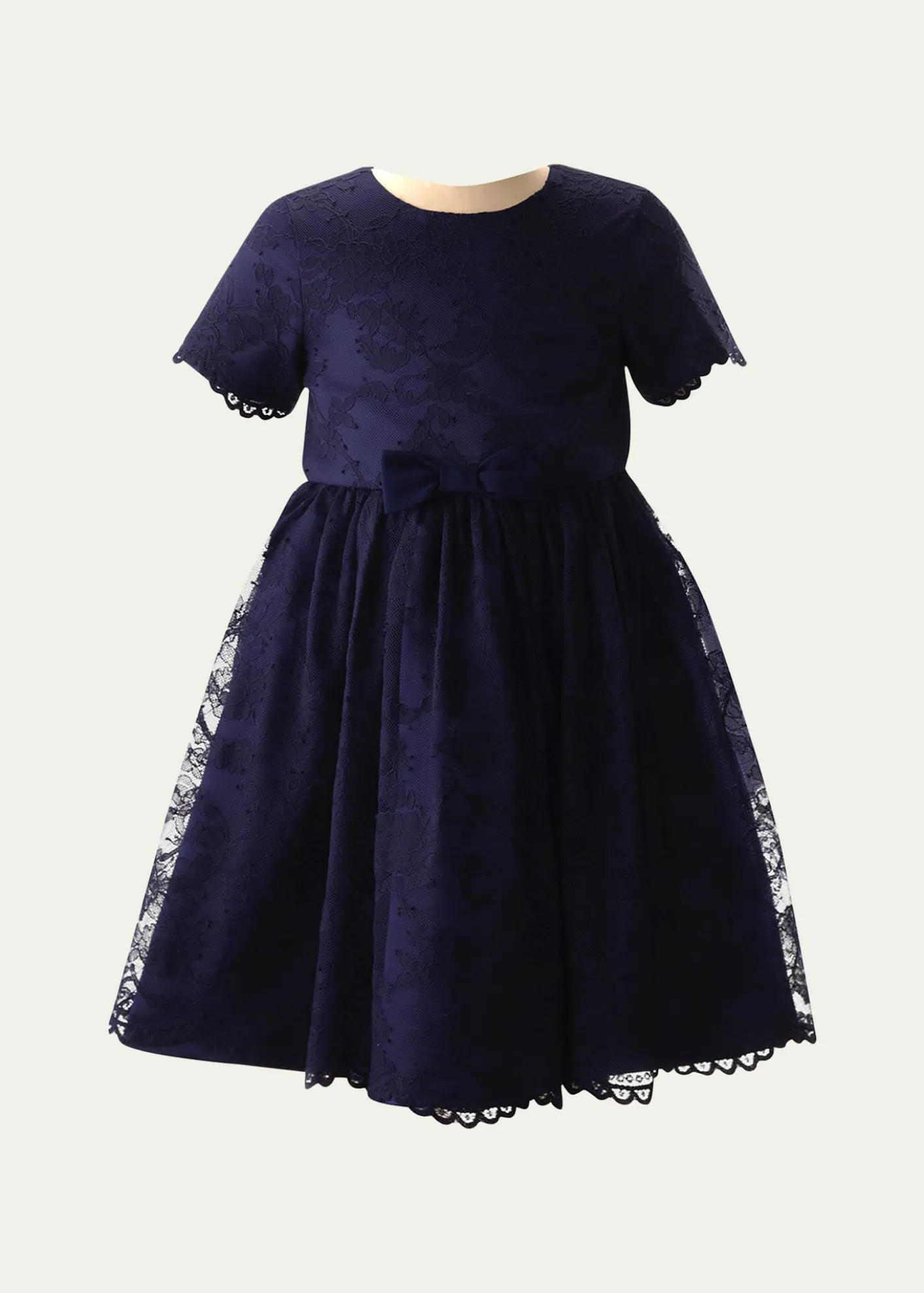 Rachel RileyGirl's Lace Scalloped Party Dress, Size 2-14