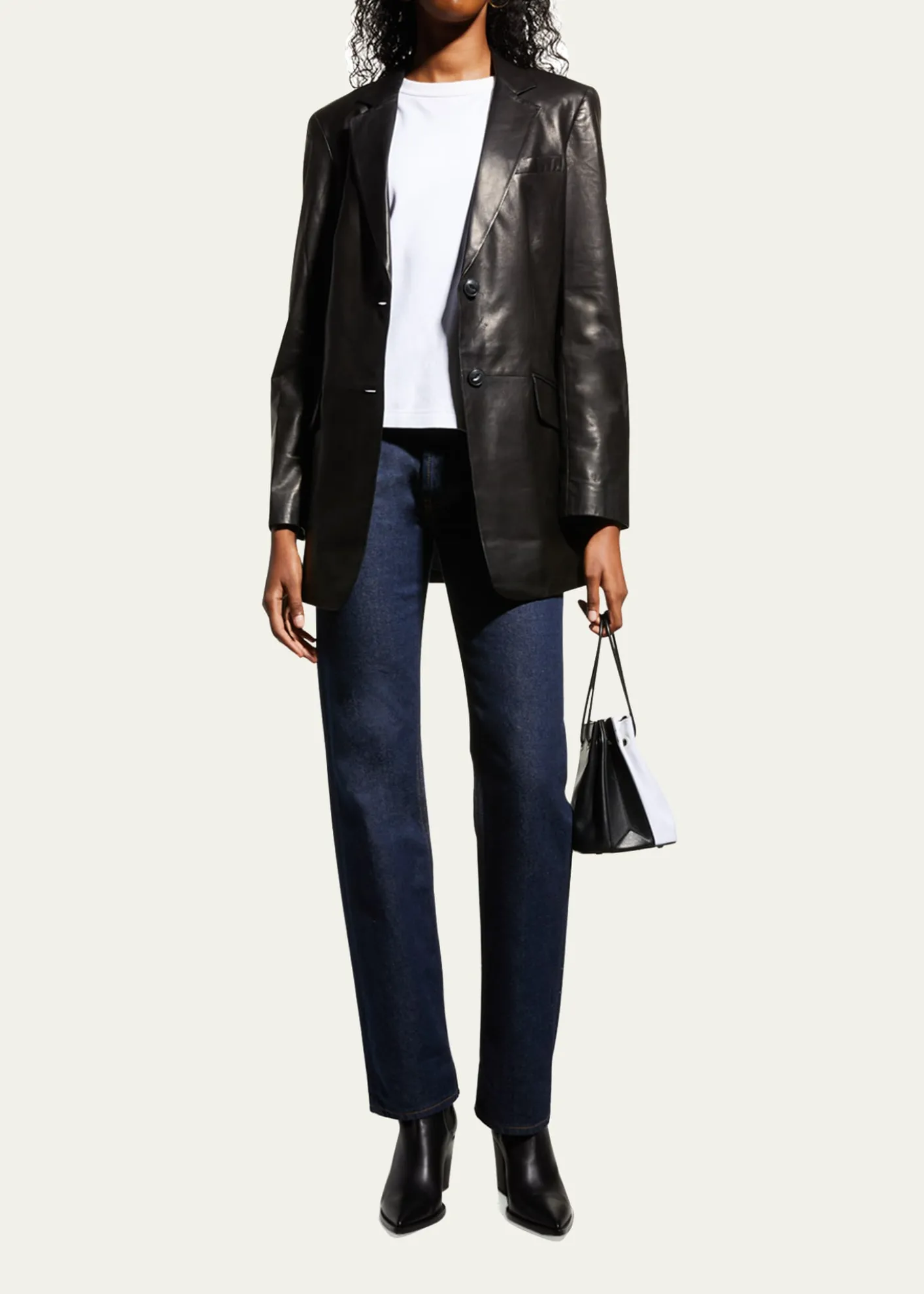 Rag & BoneCharles Lambskin Leather Blazer