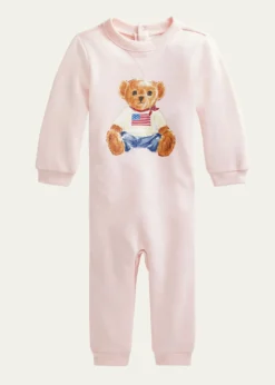 Ralph Lauren ChildrenswearGirl's Polar Bear Coverall, Size Newborn-12M