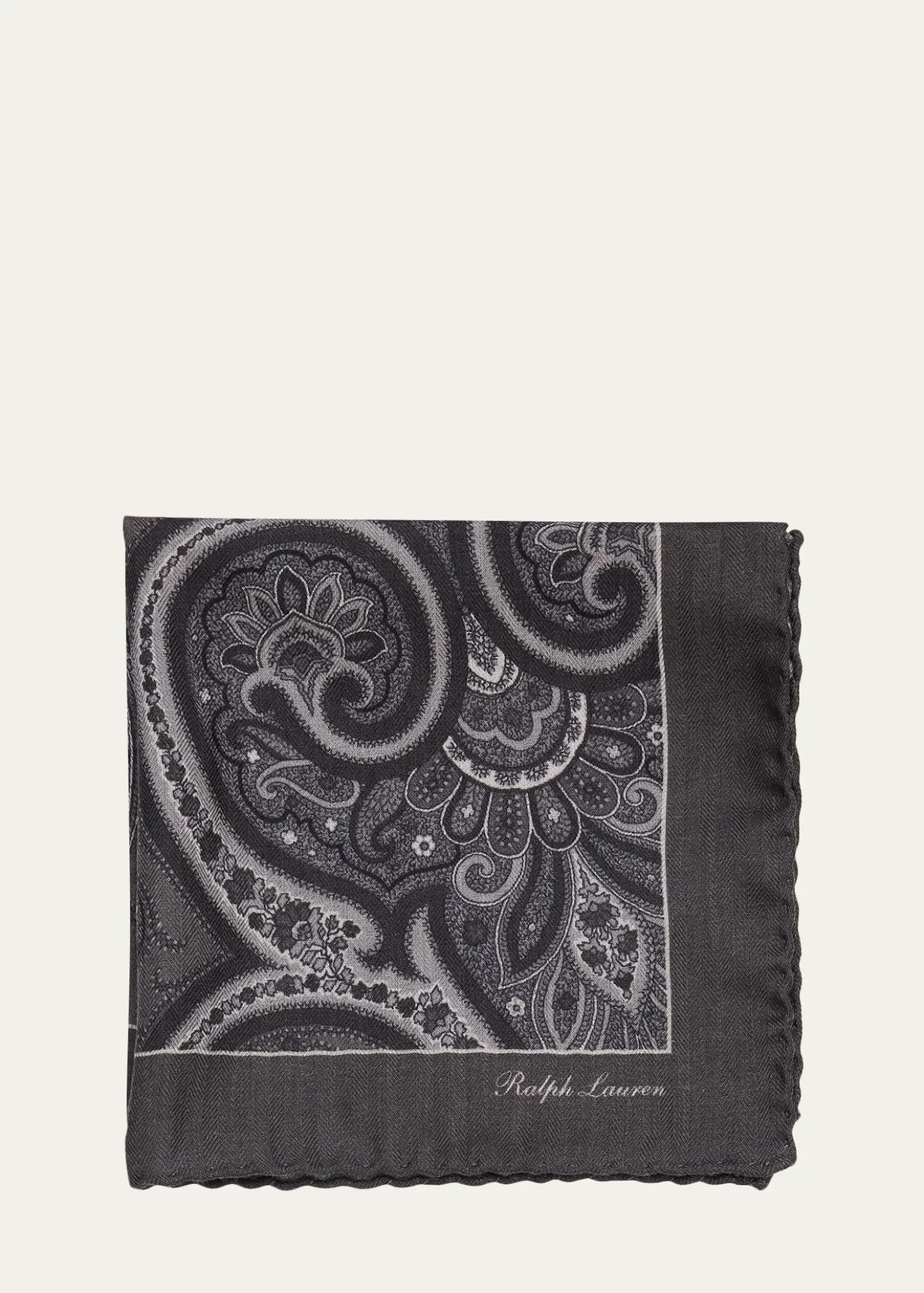 Ralph Lauren Purple LabelPaisley Cashmere-Silk Pocket Square
