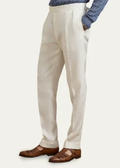 Ralph Lauren Purple LabelGregory Hand-Tailored Linen Trouser