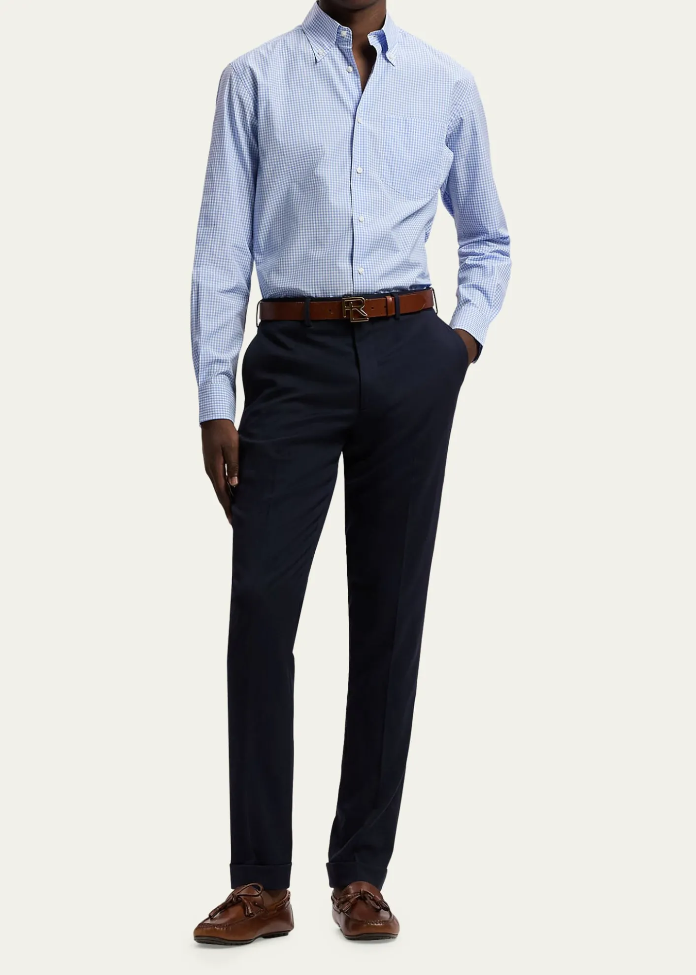 Ralph Lauren Purple LabelMicro-Gingham Shirt