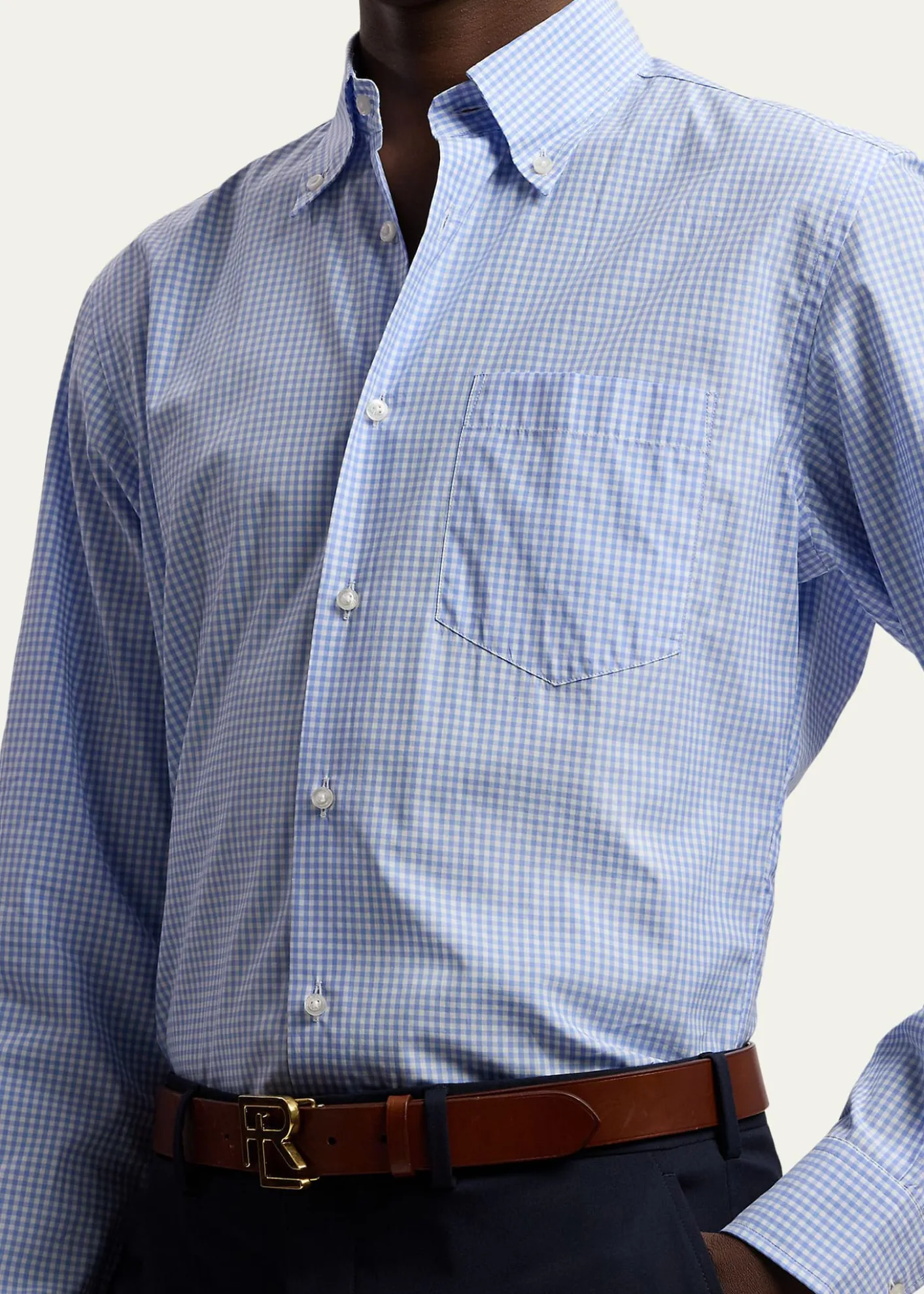 Ralph Lauren Purple LabelMicro-Gingham Shirt