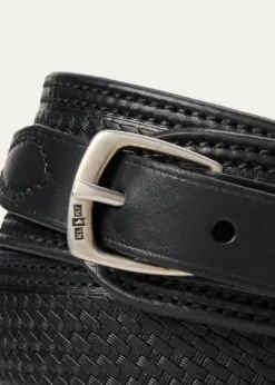 Ralph Lauren Purple LabelTopstitched Western Leather Belt