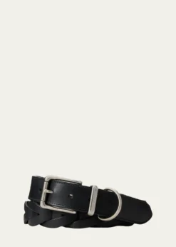 Ralph Lauren Purple LabelMen's Woven Leather Belt