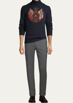 Ralph Lauren Purple LabelGregory Hand-Tailored Wool Serge Trouser