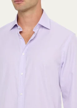 Ralph Lauren Purple LabelMen's Cotton Micro-Houndstooth Classic Fit Sport Shirt