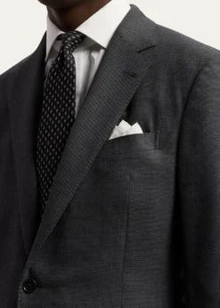Ralph Lauren Purple LabelKent Hand-Tailored Wool Birdseye Suit