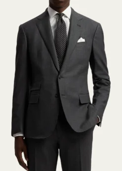 Ralph Lauren Purple LabelKent Hand-Tailored Wool Birdseye Suit