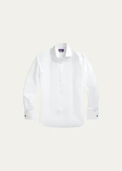 Ralph Lauren Purple LabelPoplin French Cuff Tuxedo Shirt
