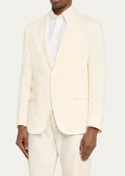 Ralph Lauren Purple LabelKent Hand-Tailored Silk-Linen Jacket
