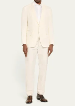 Ralph Lauren Purple LabelKent Hand-Tailored Silk-Linen Jacket