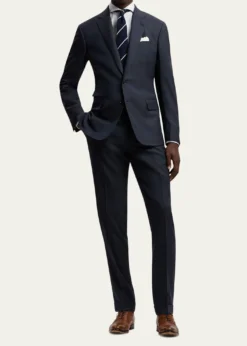 Ralph Lauren Purple LabelKent Hand-Tailored Glen Plaid Wool Suit