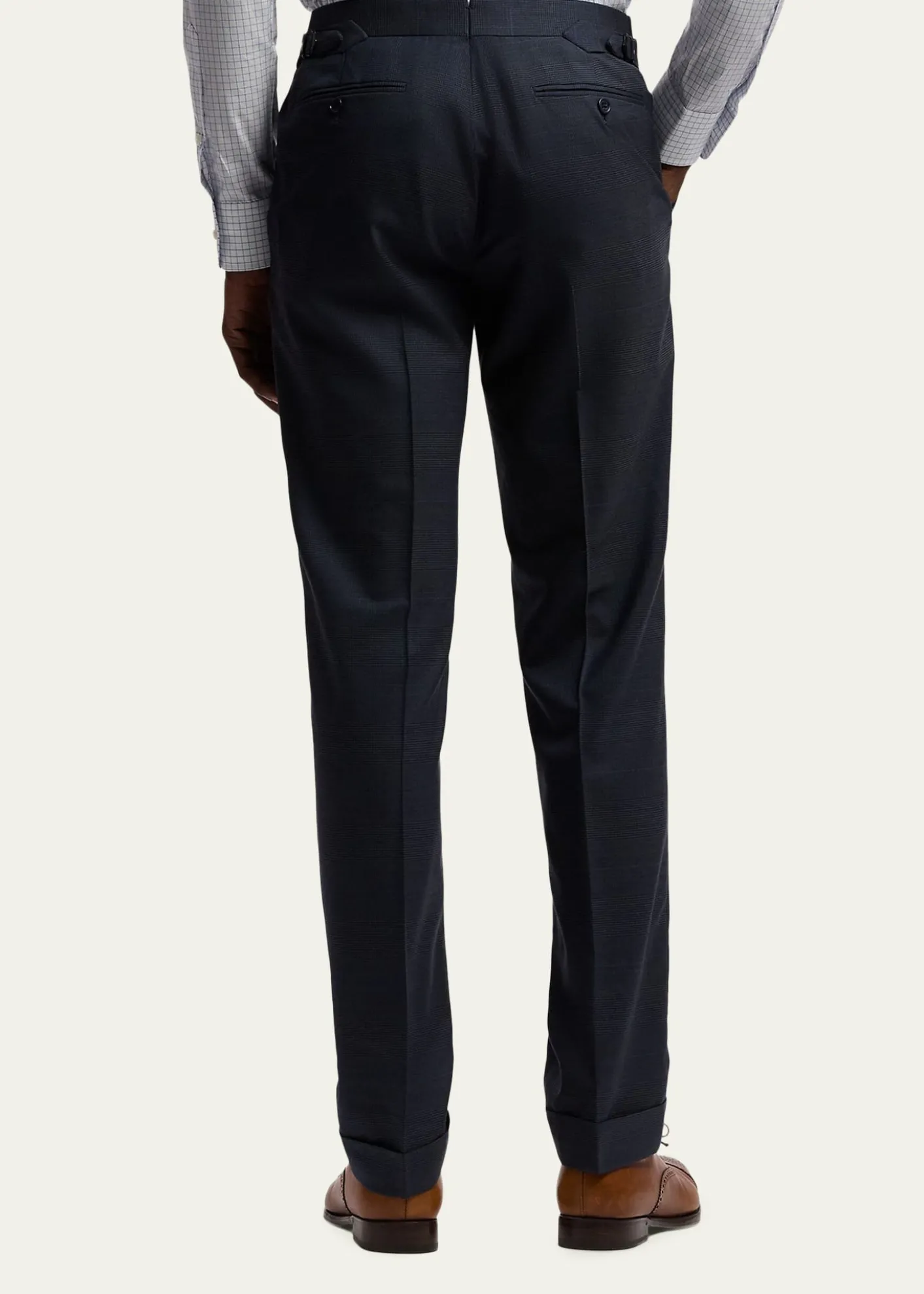 Ralph Lauren Purple LabelKent Hand-Tailored Glen Plaid Wool Suit