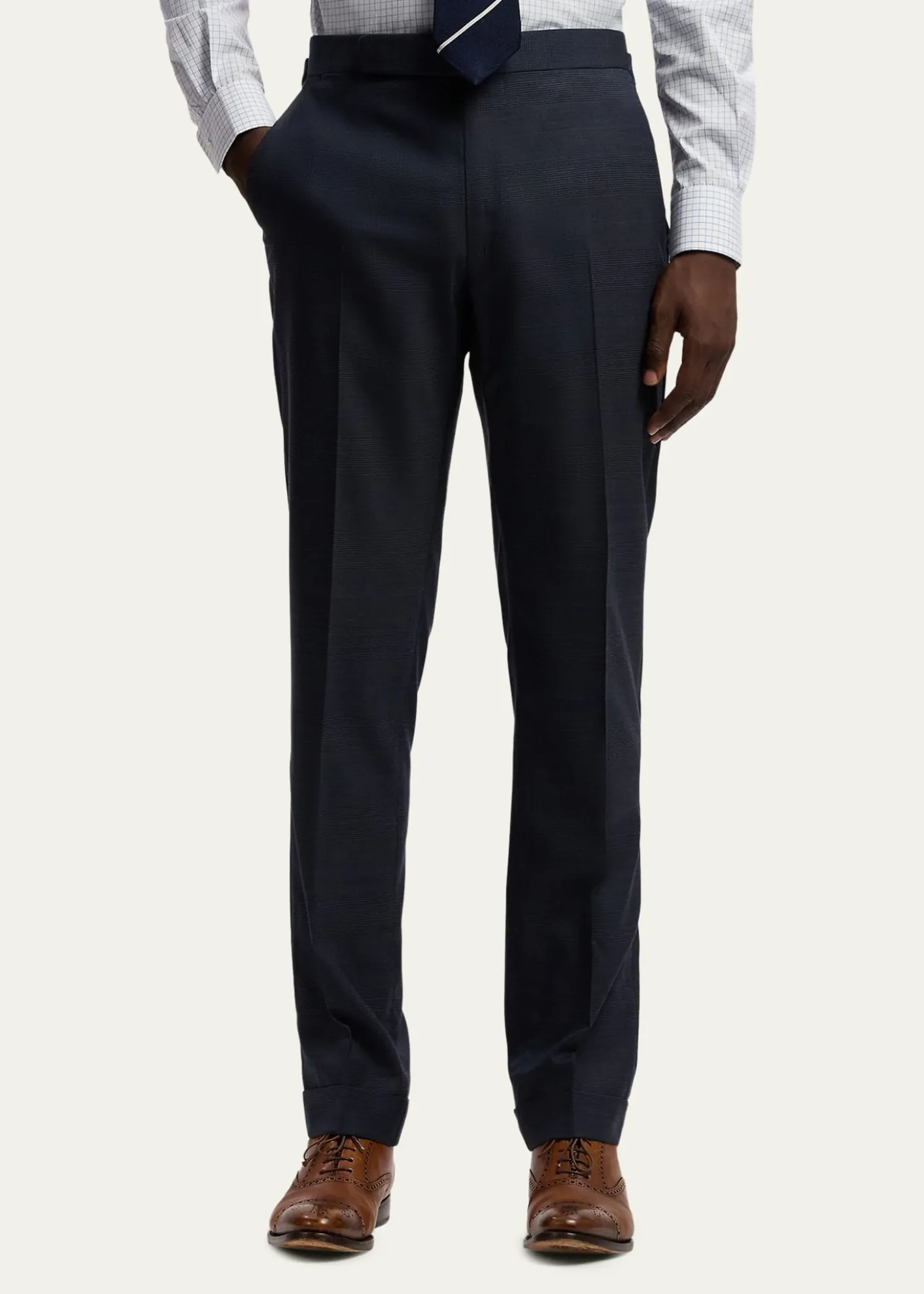 Ralph Lauren Purple LabelKent Hand-Tailored Glen Plaid Wool Suit