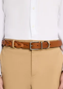 Ralph Lauren Purple LabelMen's Woven Leather Belt