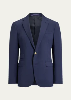 Ralph Lauren Purple LabelMen's Gregory Hand-Tailored Wool Serge Blazer