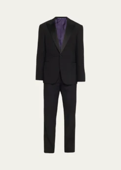 Ralph Lauren Purple LabelGregory Hand-Tailored Wool Peak Tuxedo