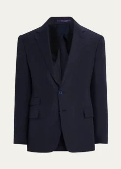 Ralph Lauren Purple LabelKent Hand-Tailored Silk-Linen Jacket