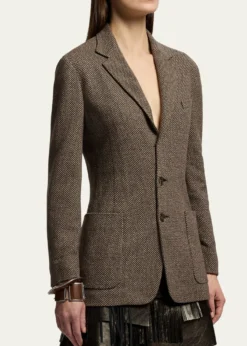 Ralph Lauren CollectionBroken Twill Single-Breasted Blazer