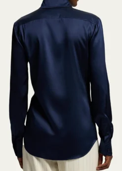 Ralph Lauren CollectionCameron Straight-Fit Silk Shirt