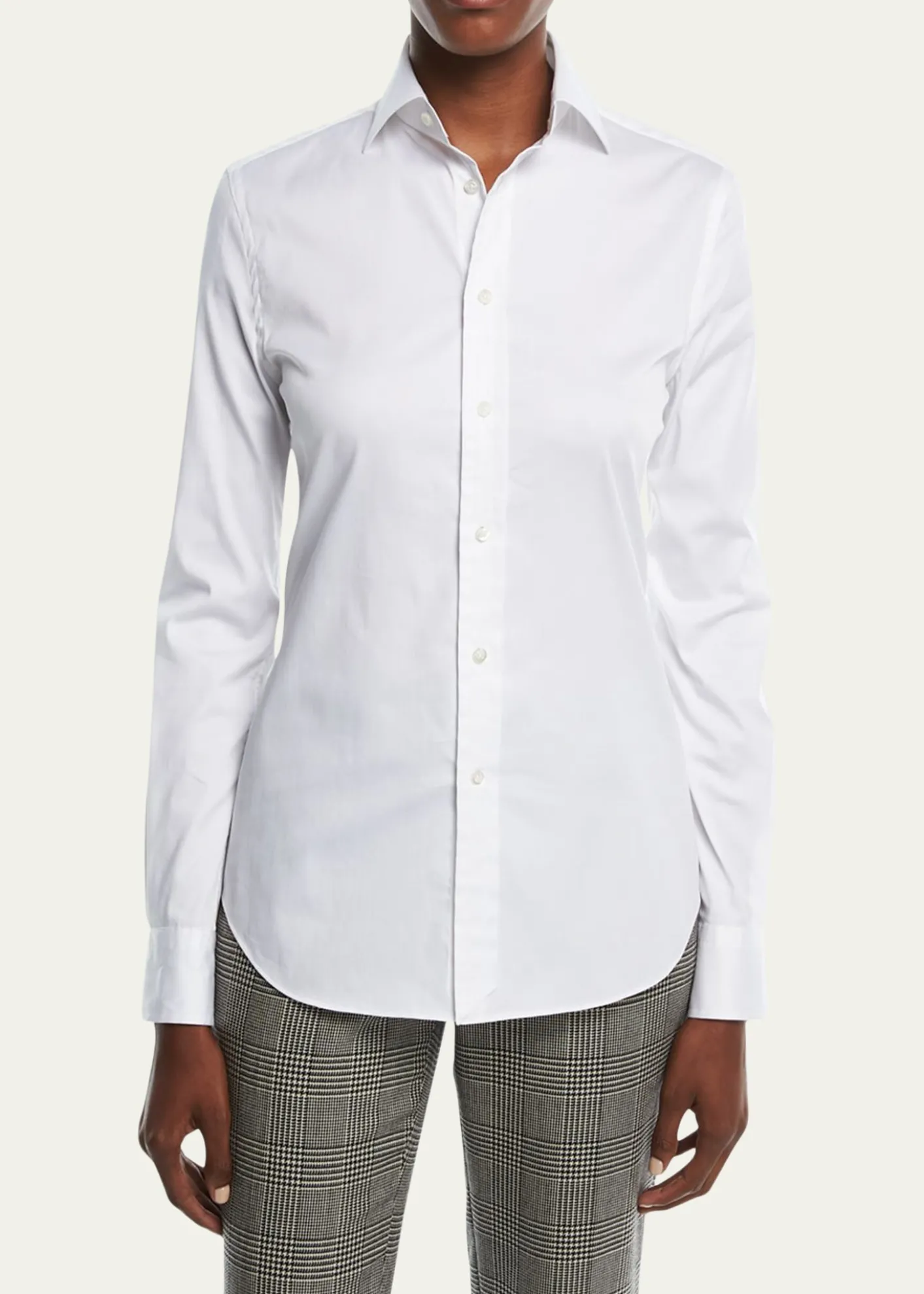 Ralph Lauren CollectionCharmain Slim-Fit Stretch Poplin Shirt