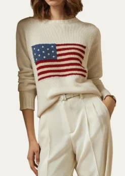 Ralph Lauren CollectionFlag Cashmere Crewneck Sweater