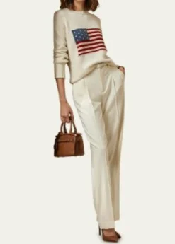 Ralph Lauren CollectionFlag Cashmere Crewneck Sweater